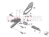 BMW Motorrad BMW 2013 S models HP4 (0D01, 0D11) Footrest, front