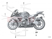 BMW Motorrad BMW 2013 S models HP4 (0D01, 0D11) Stick-on label