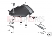 BMW Motorrad BMW 2013 S models HP4 (0D01, 0D11) Dual seat-tail part