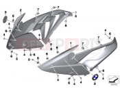BMW Motorrad BMW 2013 S models S 1000 RR 15 (0D10,0D21) Fairing side section, front