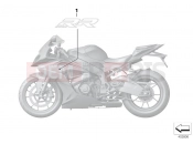 BMW Motorrad BMW 2013 S models S 1000 RR 15 (0D10,0D21) Adhesive label, side trim panel