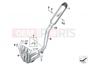BMW Motorrad BMW 2013 S models S 1000 RR 15 (0D10,0D21) Single parts for Race exhaust system