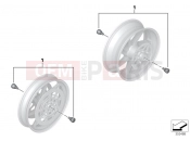 BMW Motorrad BMW 2013 S models S 1000 RR 15 (0D10,0D21) Set of axle protectors