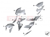 BMW Motorrad BMW 2013 S models S 1000 R (0D02, 0D12) Painted parts YNB5 light-white unicolor