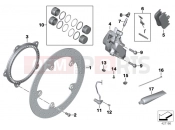 BMW MOTORRAD R 1200 ST (0328,0338) Front brake, standard design, rivet pack