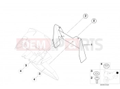 BMW Motorrad BMW 2003 F-Models F 650 GS 04 (0175,0185) Adapter, licence plate support