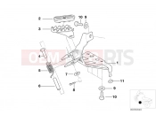 BMW Motorrad BMW 2003 F-Models F 650 GS 04 (0175,0185) Footpeg plate/Front footpeg