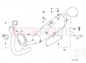 BMW MOTORRAD F 650 CS 02 (0174,0184) Exhaust system parts with mounts