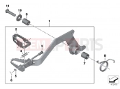 BMW Motorrad BMW 2016 F-Models K7x F 800 GS Adve. 16 (0B55, 0B65) Brake pedal