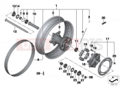 BMW Motorrad BMW 2016 F-Models K7x F 800 GS Adve. 16 (0B55, 0B65) Spoke wheel, rear
