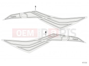 BMW Motorrad BMW 2016 F-Models K7x F 800 GS Adve. 16 (0B55, 0B65) Adhesive label, side trim panel