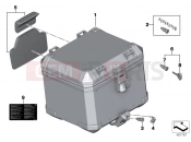 BMW Motorrad BMW 2016 F-Models K7x F 800 GS Adve. 16 (0B55, 0B65) Aluminum TopCase