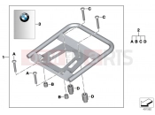 BMW Motorrad BMW 2016 F-Models K7x F 800 GS Adve. 16 (0B55, 0B65) Set, Top Case carriers, aluminum