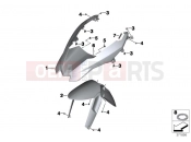 BMW Motorrad BMW 2016 R-Models K5x R 1200 GS (0A01, 0A11) Front wheel fender