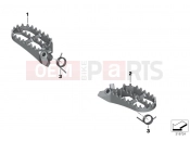 BMW Motorrad BMW 2016 R-Models K5x R 1200 GS (0A01, 0A11) Footrests, Enduro, wide, front