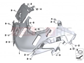BMW Motorrad BMW 2016 R-Models K5x R 1200 RT (0A03, 0A13) Trim cover upper section