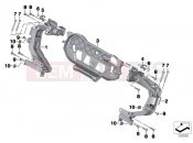 BMW Motorrad BMW 2016 R-Models K5x R 1200 RT (0A03, 0A13) Trim bracket, front