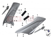 BMW Motorrad BMW 2016 R-Models K5x R 1200 RT (0A03, 0A13) Side trim panel