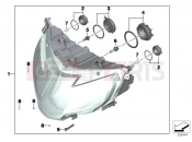 BMW Motorrad BMW 2016 R-Models K5x R 1200 RT (0A03, 0A13) Headlight I