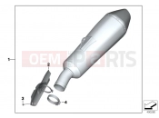 BMW Motorrad BMW 2016 R-Models K5x R 1200 RT (0A03, 0A13) Sport muffler