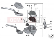 BMW Motorrad BMW 2016 R-Models K5x R 1200 R (0A04, 0A14) Handbrake lever