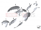 BMW Motorrad BMW 2016 R-Models K5x R 1200 R (0A04, 0A14) Painted parts YN1F light white/co.blue