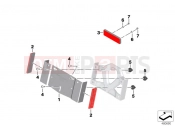 BMW Motorrad BMW 2016 R-Models K5x R 1200 R (0A04, 0A14) Number plate baseplate China reflectors