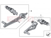 BMW Motorrad BMW 2016 R-Models K5x R 1200 R (0A04, 0A14) Footpegs, adjustable, milled