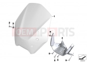 BMW Motorrad BMW 2016 R-Models K5x R 1200 R (0A04, 0A14) Windshield, high