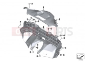 BMW Motorrad BMW 2016 C-Models C 650 GT 16 (0C05, 0C15) Rear trim panel, center