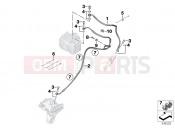 BMW Motorrad BMW 2016 S models S 1000 RR 15 (0D10,0D21) Brake pipe rear ABS