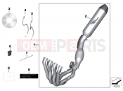BMW Motorrad BMW 2016 S models S 1000 RR 15 (0D10,0D21) HP Titanium exhaust system