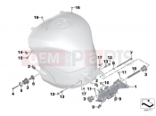 BMW Motorrad BMW 2016 S models S 1000 R 17 (0D52, 0D62) Fuel tank mounting hardware