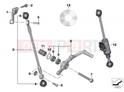 BMW Motorrad BMW 2016 S models S 1000 R 17 (0D52, 0D62) Outside shift-control components