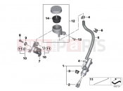 BMW Motorrad BMW 2016 S models S 1000 R 17 (0D52, 0D62) Rear brake master cylinder w container