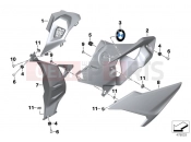 BMW Motorrad BMW 2016 S models S 1000 R 17 (0D52, 0D62) Fairing side section, front
