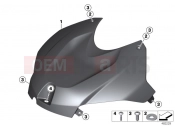 BMW Motorrad BMW 2016 S models S 1000 R 17 (0D52, 0D62) HP Carbon cover for airbox