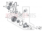 BMW Motorrad BMW 2016 S models S 1000 XR (0D03, 0D13) Water/oil pump
