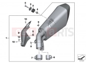 BMW Motorrad BMW 2016 S models S 1000 XR (0D03, 0D13) Rear muffler