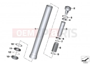BMW Motorrad BMW 2014 S models HP4 (0D01, 0D11) Fork tube, right