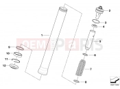 BMW Motorrad BMW 2014 S models HP4 (0D01, 0D11) Fork tube, left