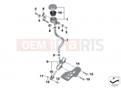 BMW Motorrad BMW 2014 S models HP4 (0D01, 0D11) Rear brake master cylinder w container