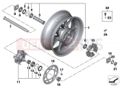 BMW Motorrad BMW 2014 S models S 1000 RR 15 (0D10,0D21) Cast rim, rear