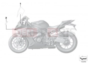 BMW Motorrad BMW 2014 S models S 1000 RR 15 (0D10,0D21) Adhesive label, fairing top section