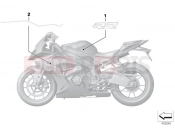 BMW Motorrad BMW 2014 S models S 1000 RR 15 (0D10,0D21) Adhesive label, fairing side panel
