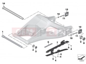 BMW Motorrad BMW 2014 S models S 1000 XR (0D03, 0D13) Trailing arm - Mounted parts