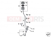 BMW Motorrad BMW 2014 S models S 1000 XR (0D03, 0D13) Rear brake master cylinder w container