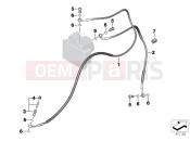 BMW Motorrad BMW 2014 S models S 1000 XR (0D03, 0D13) Brake lines, rear