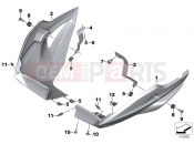 BMW Motorrad BMW 2014 S models S 1000 XR (0D03, 0D13) Engine spoiler