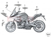 BMW Motorrad BMW 2014 S models S 1000 XR (0D03, 0D13) Stick-on label